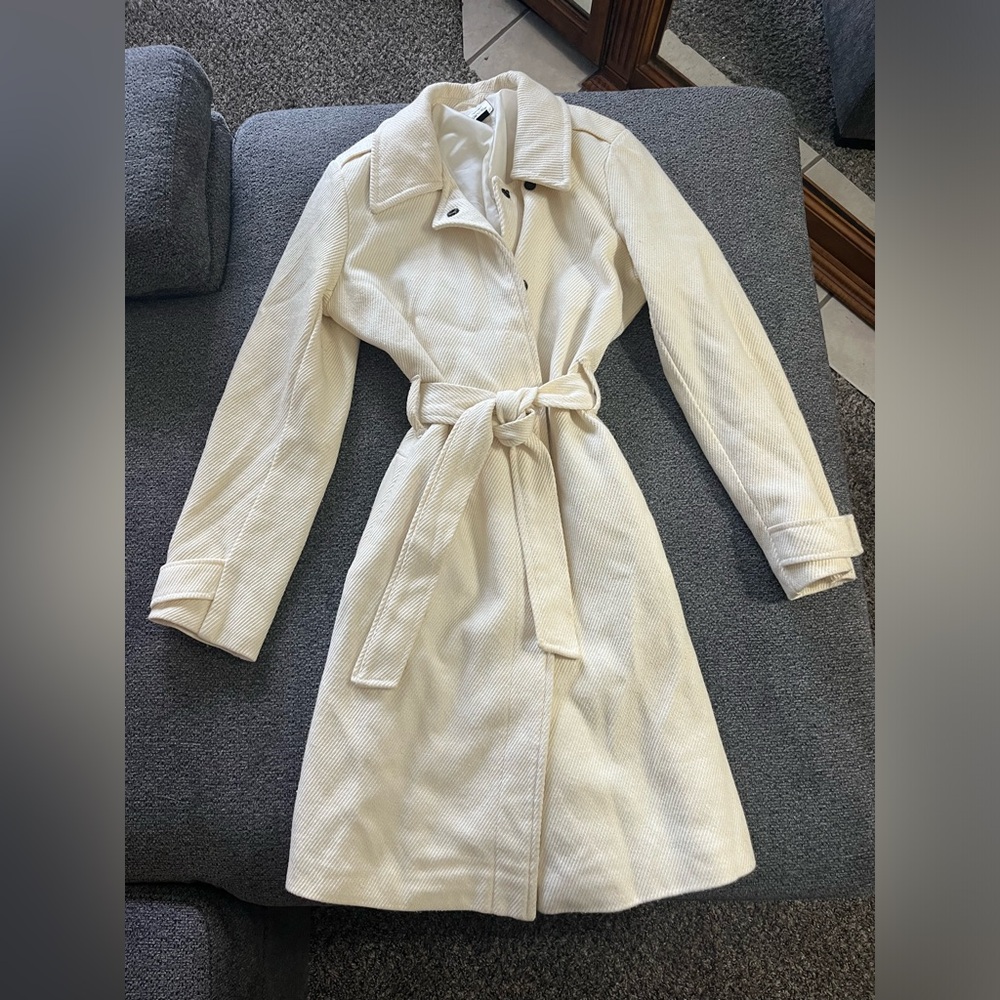 Cream Color Vintage style Trench Coat